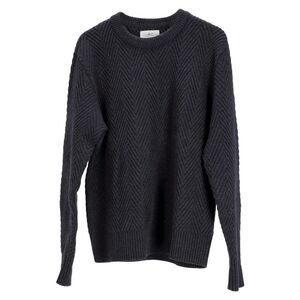 Mr P. Ribbed Sweater in Grey Merino Wool